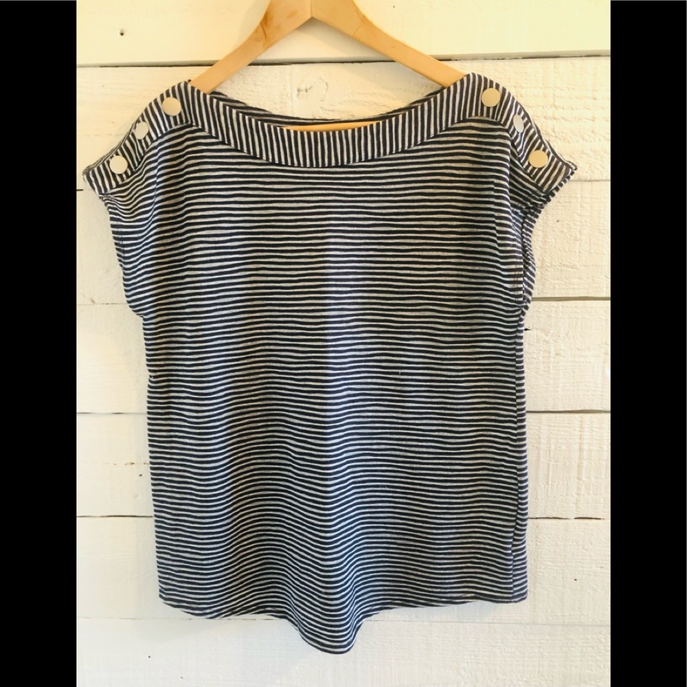 Stripe Boat Neck Top